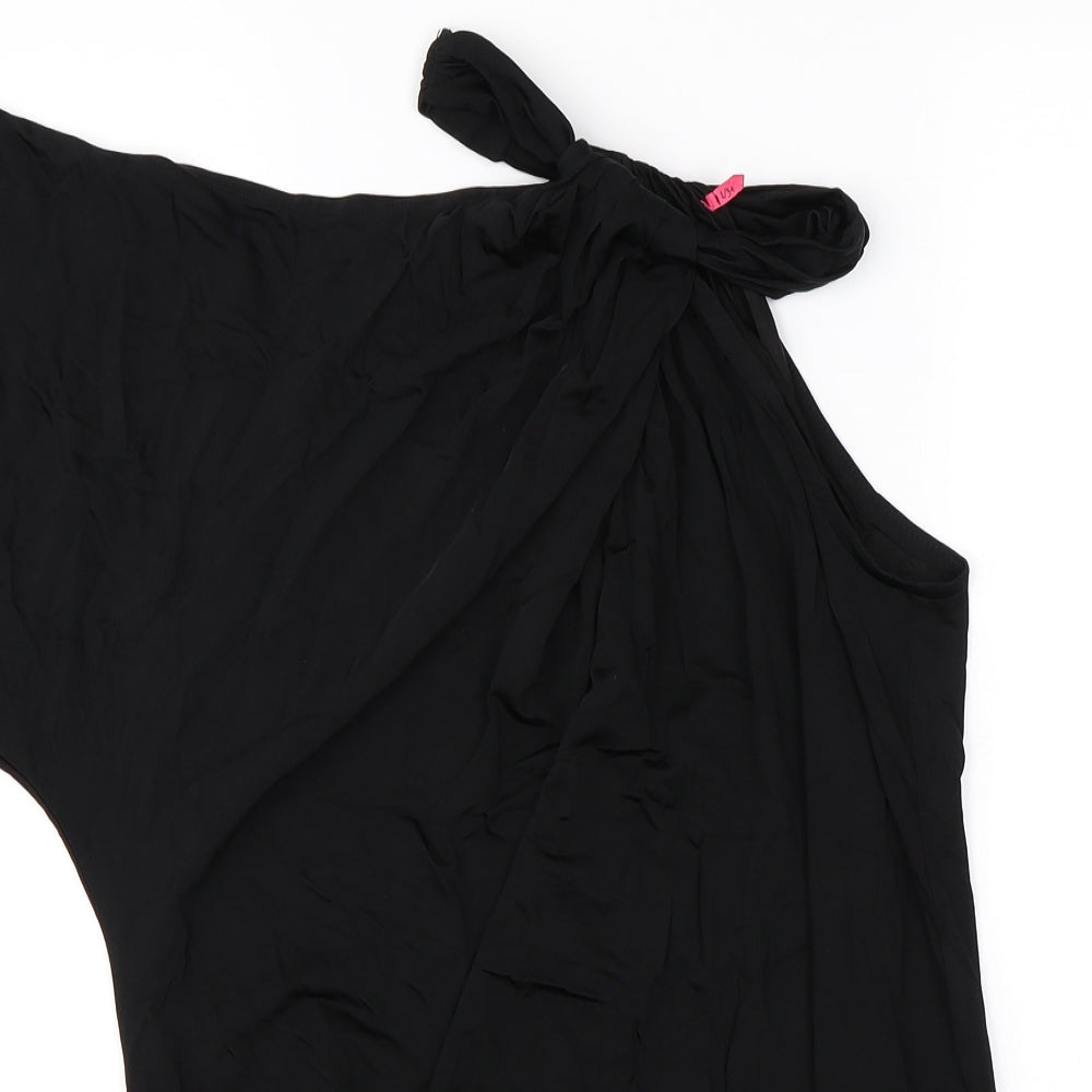 Womens UK Size 8 Preworn Black Basic Blouse