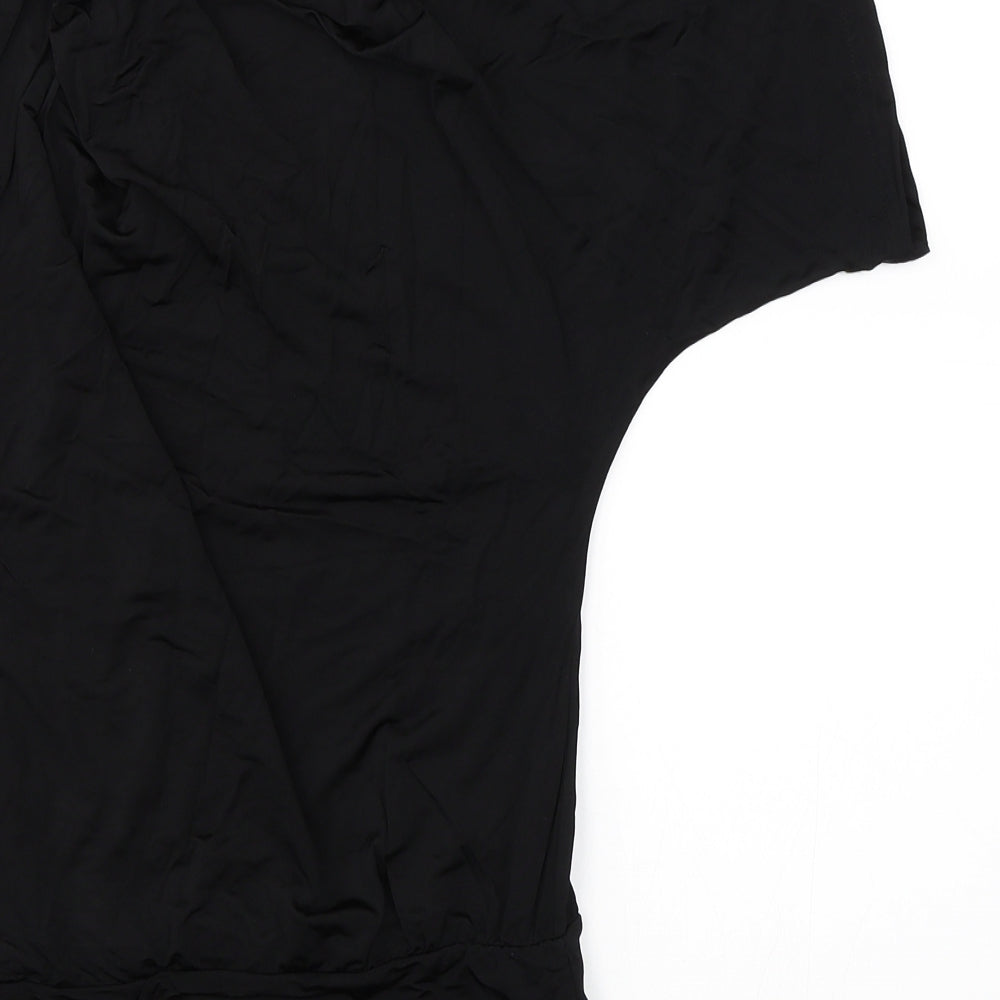Womens UK Size 8 Preworn Black Basic Blouse