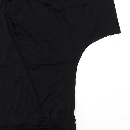Womens UK Size 8 Preworn Black Basic Blouse