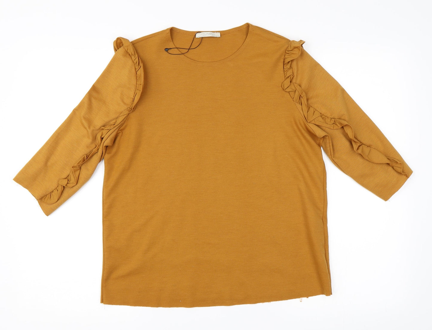 Womens UK Size M Zara Orange Basic T-Shirt