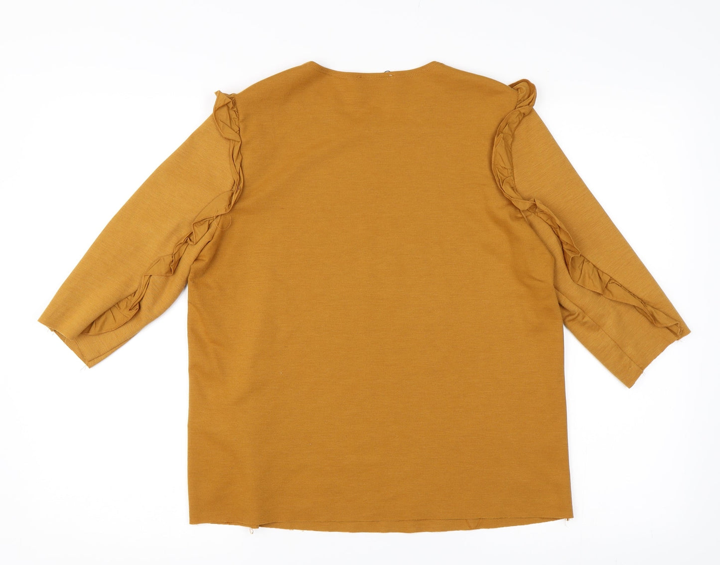 Womens UK Size M Zara Orange Basic T-Shirt