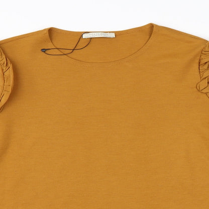 Womens UK Size M Zara Orange Basic T-Shirt