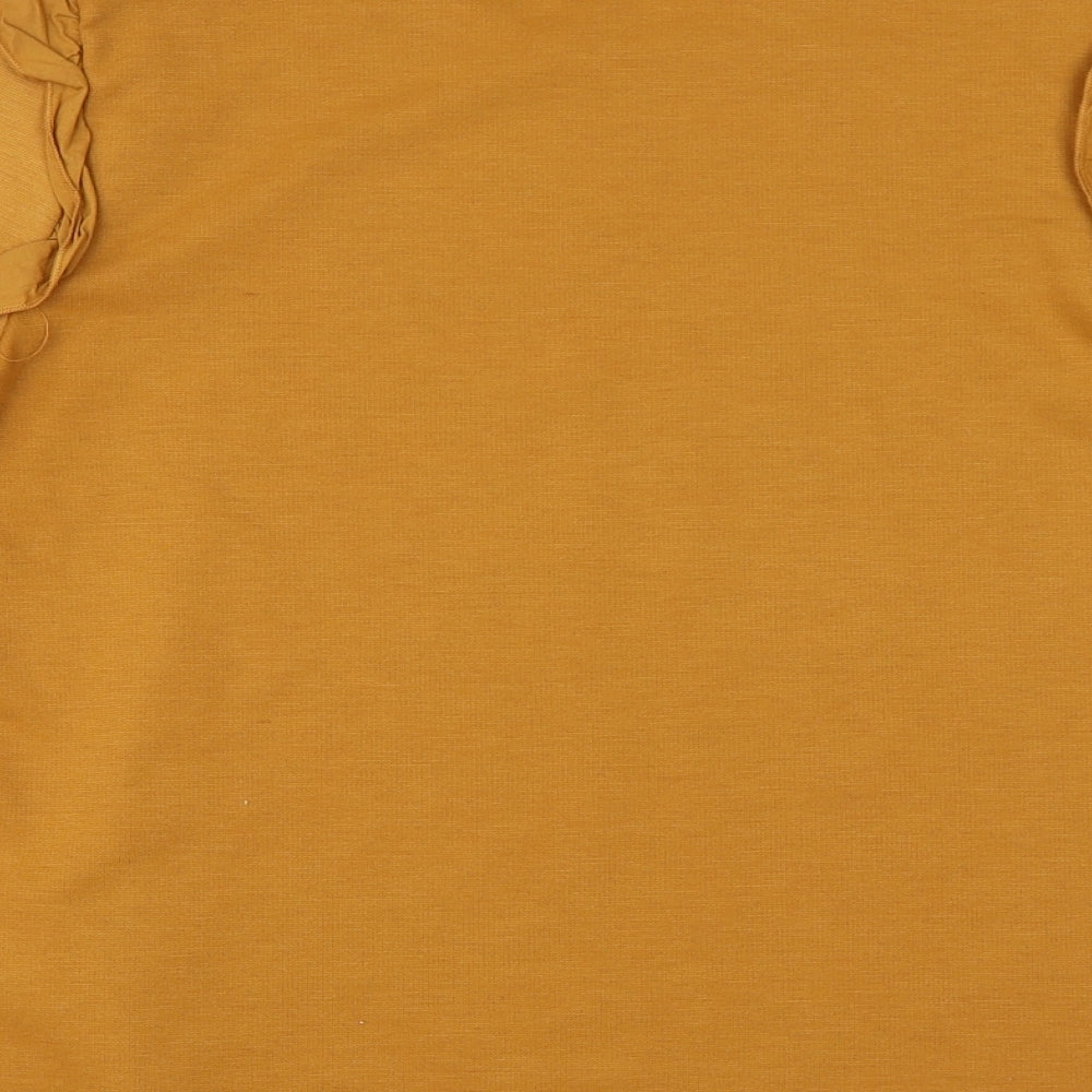Womens UK Size M Zara Orange Basic T-Shirt