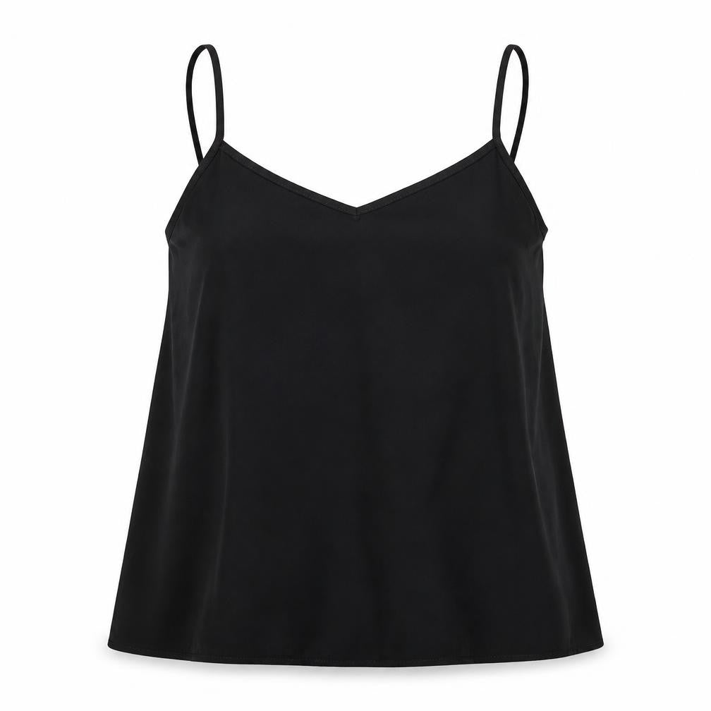 Womens UK Size 10 Newlook Black Camisole Tank