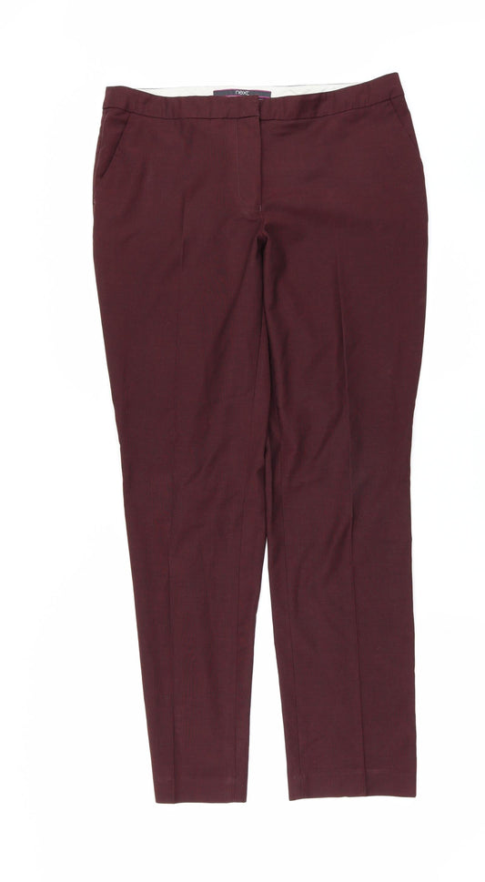 Womens UK Size 10 NEXT Regular Fit  Red Trousers
