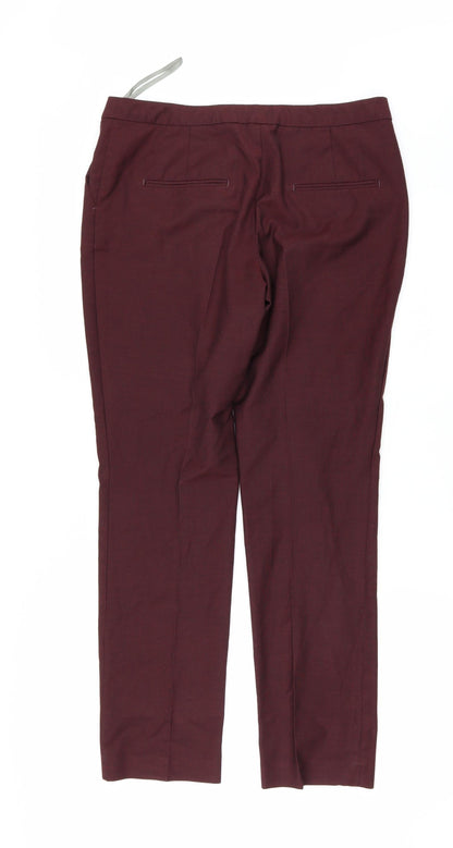 Womens UK Size 10 NEXT Regular Fit  Red Trousers