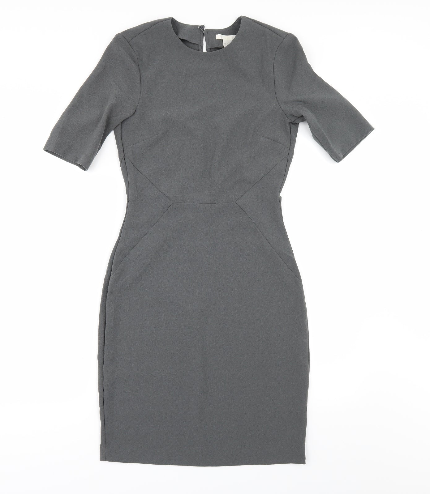 H&M Womens Grey   Pencil Dress  Size 6
