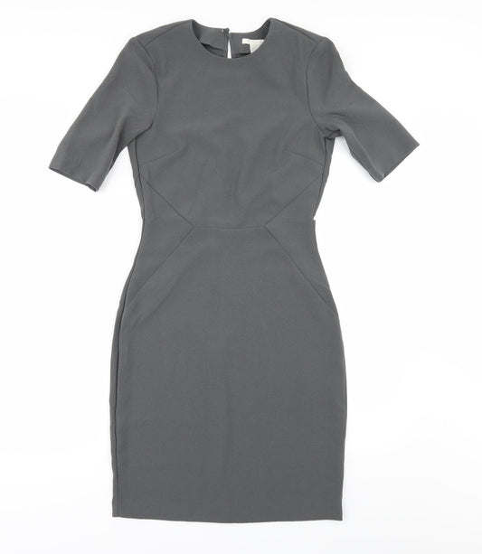 H&M Womens Grey   Pencil Dress  Size 6