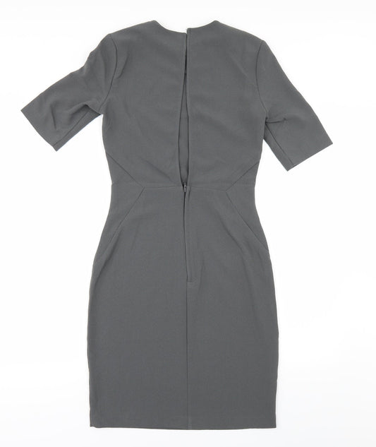 H&M Womens Grey   Pencil Dress  Size 6
