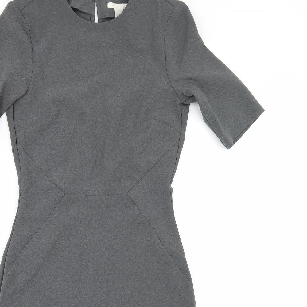 H&M Womens Grey   Pencil Dress  Size 6