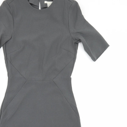 H&M Womens Grey   Pencil Dress  Size 6