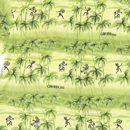 Mens UK Size M Creation Green  Button-Up Short Sleeve Casual Shirt