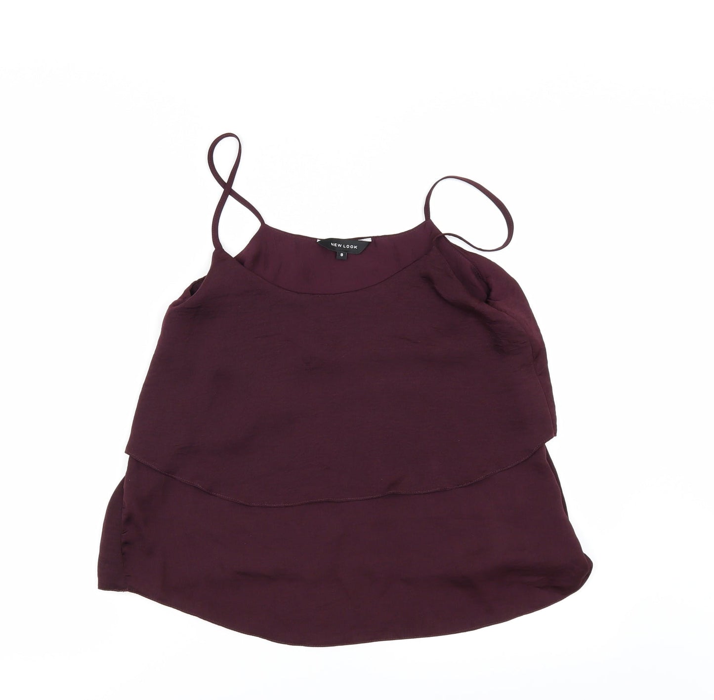 Womens UK Size 8 New Look Red Camisole Blouse