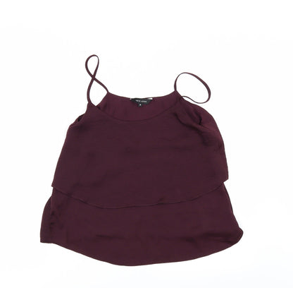 Womens UK Size 8 New Look Red Camisole Blouse