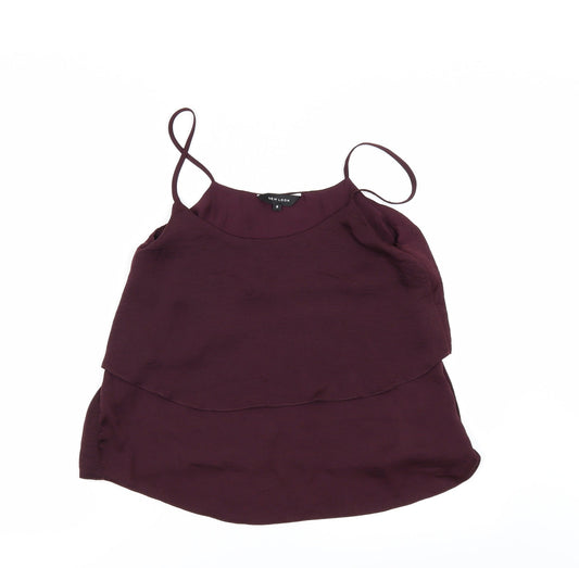 Womens UK Size 8 New Look Red Camisole Blouse
