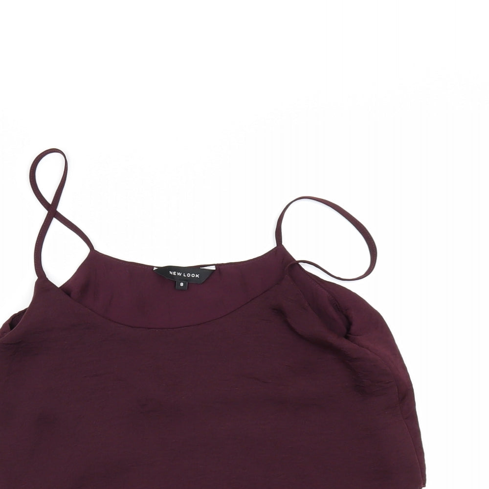 Womens UK Size 8 New Look Red Camisole Blouse