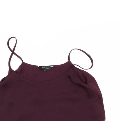 Womens UK Size 8 New Look Red Camisole Blouse