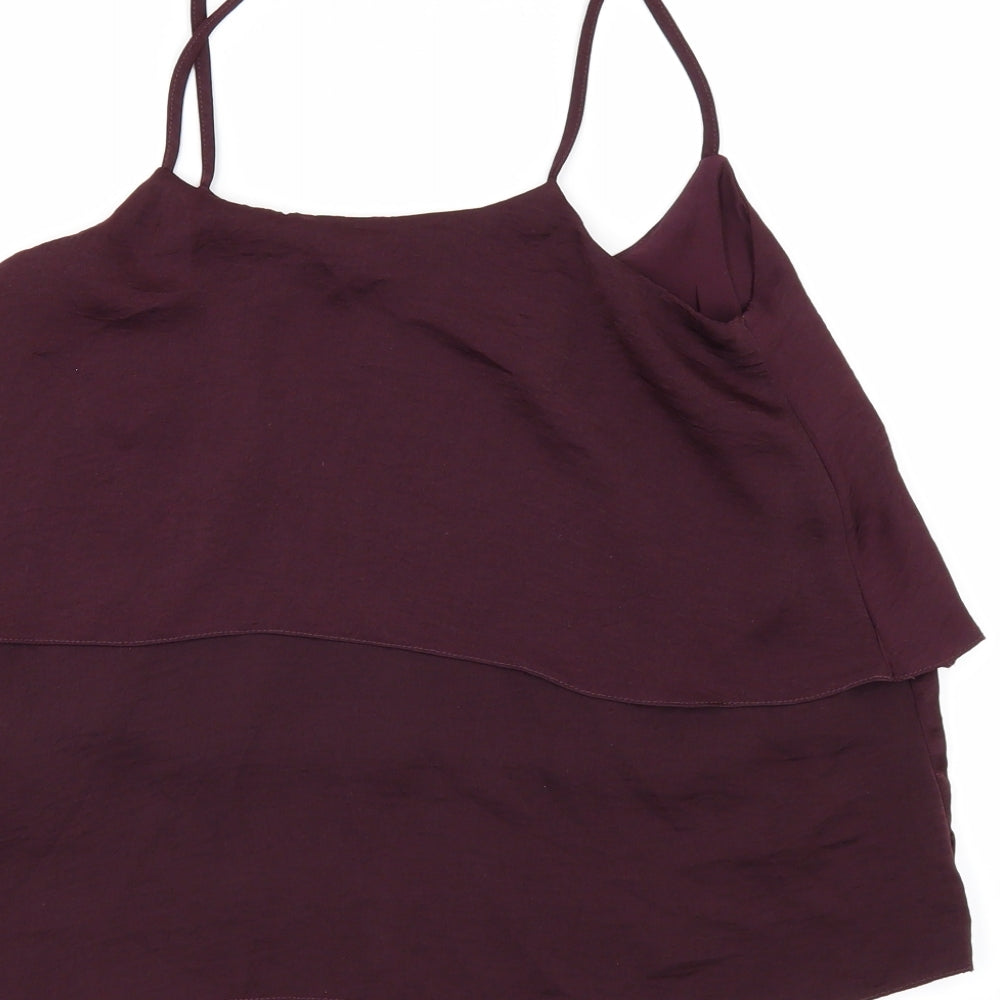 Womens UK Size 8 New Look Red Camisole Blouse