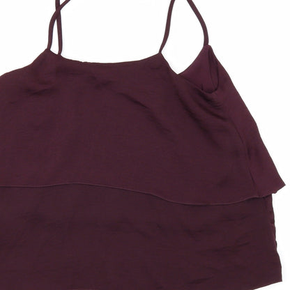 Womens UK Size 8 New Look Red Camisole Blouse