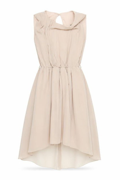 Rare Womens Beige   Fit & Flare  Size 6  - Dipped Hem