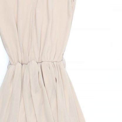 Rare Womens Beige   Fit & Flare  Size 6  - Dipped Hem