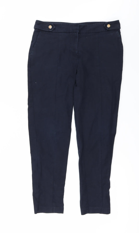 Womens UK Size 10 Oasis Regular Fit  Blue Trousers