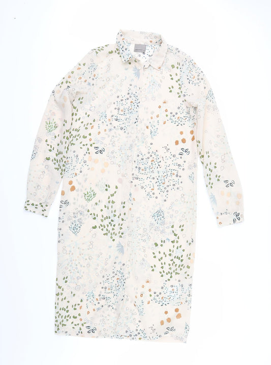 Womens UK Size XS Vera Moda Beige Basic Button-Up