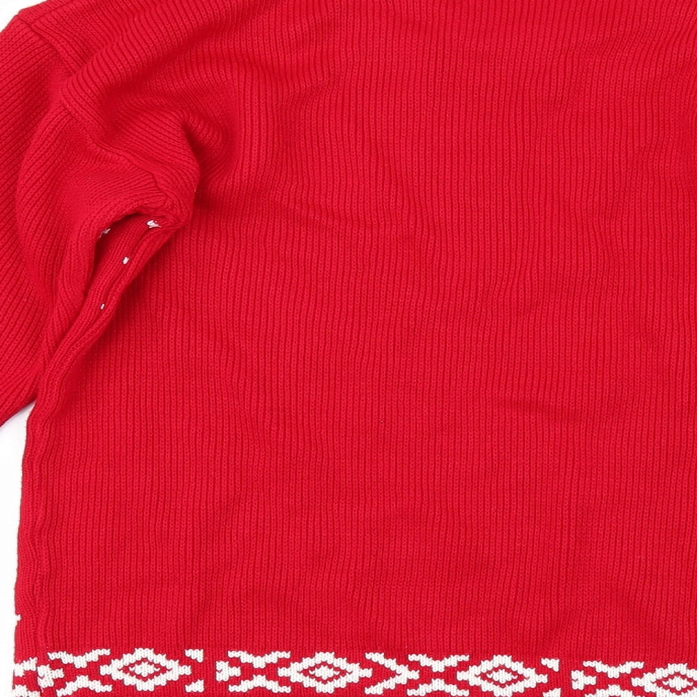 Internacionale Womens Red   Pullover Jumper Size M  - CHRISMTAS