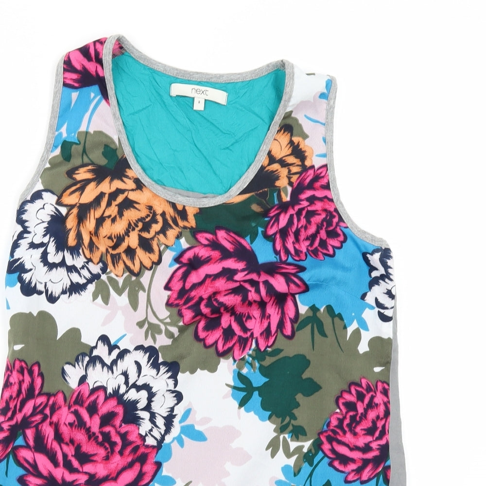Womens UK Size 8 NEXT Multicoloured Camisole T-Shirt