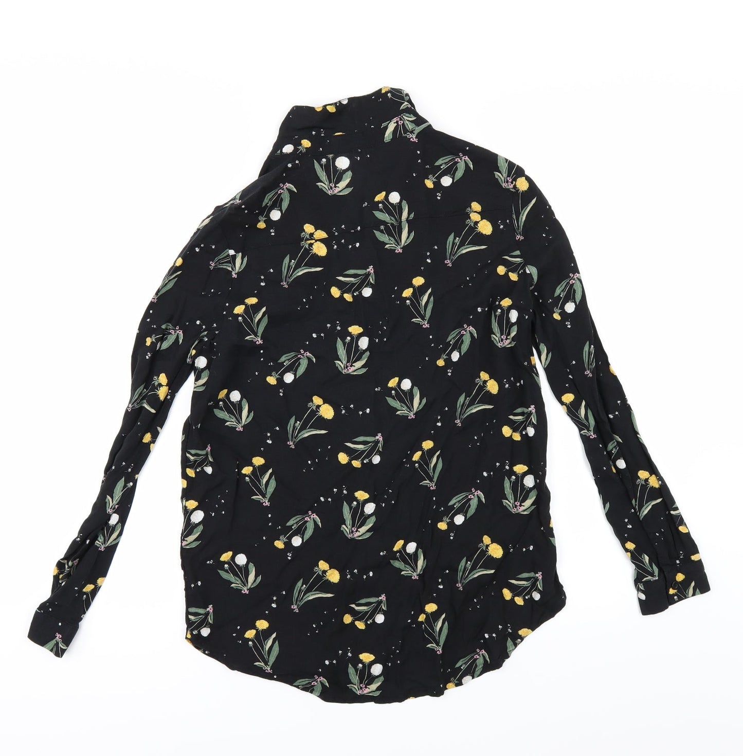 Divided by H&M Womens Black Floral  Basic  Size 8