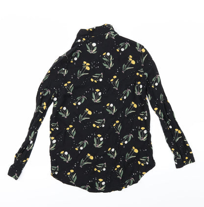 Divided by H&M Womens Black Floral  Basic  Size 8