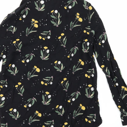 Divided by H&M Womens Black Floral  Basic  Size 8