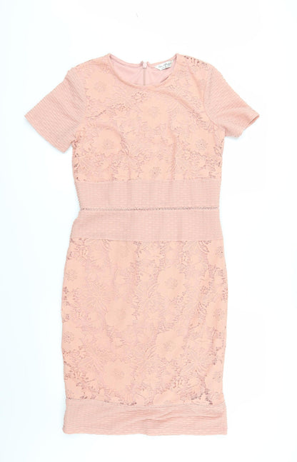 Miss Selfridge Womens Orange   Pencil Dress  Size 10