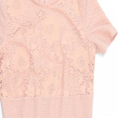 Miss Selfridge Womens Orange   Pencil Dress  Size 10