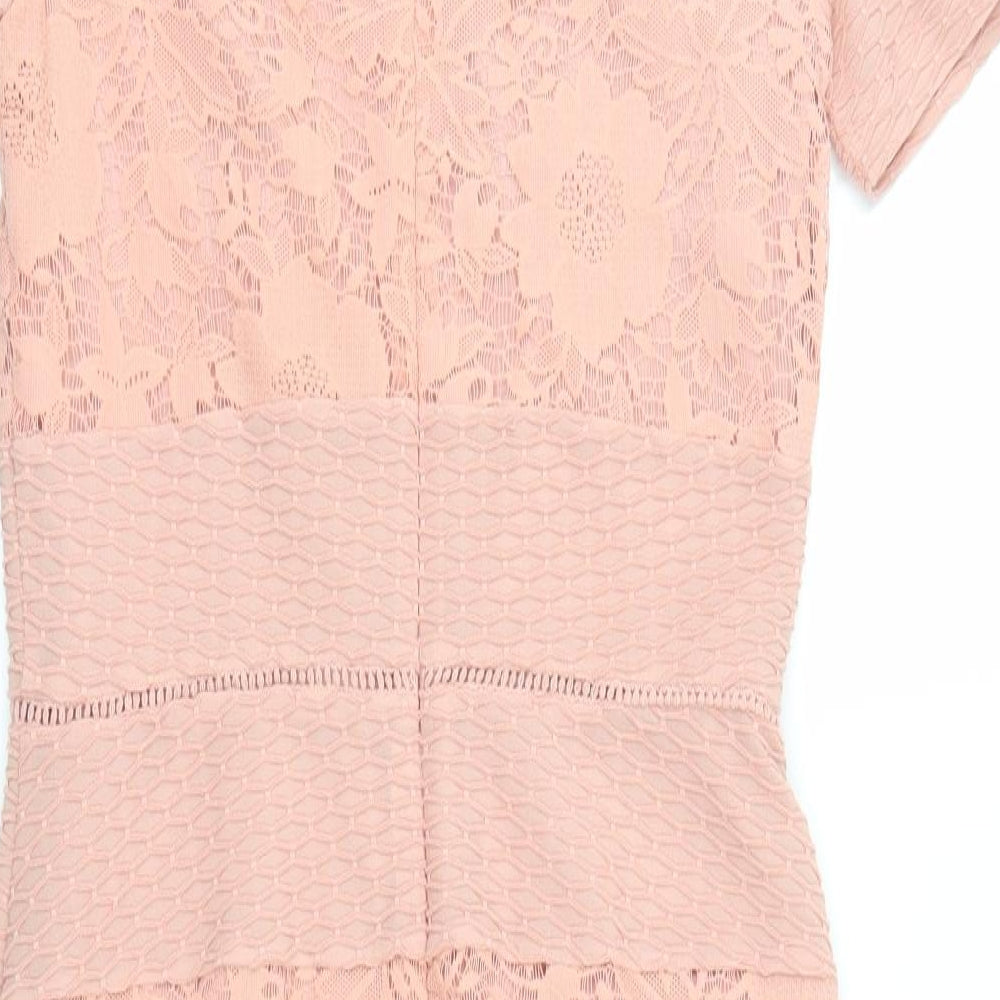 Miss Selfridge Womens Orange   Pencil Dress  Size 10