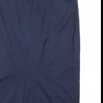 Papaya Womens Blue   Straight & Pencil Skirt Size 14