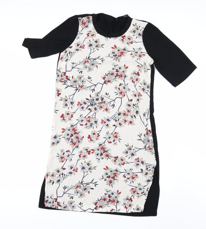 Zara Womens Black Floral  Mini  Size XS