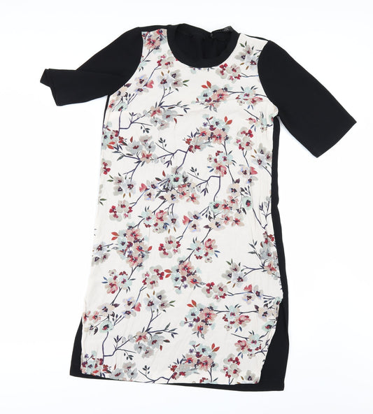 Zara Womens Black Floral  Mini  Size XS