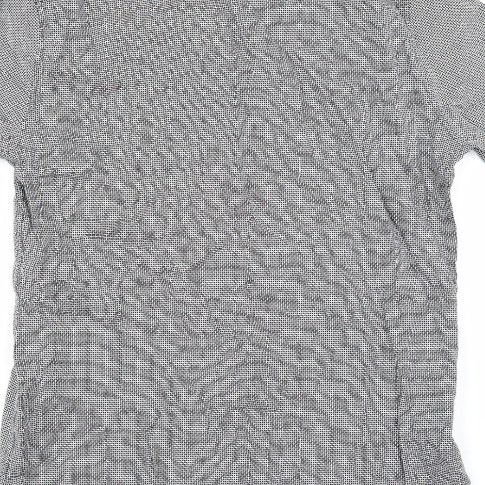 Topman Mens Blue Check   Button-Up Size L