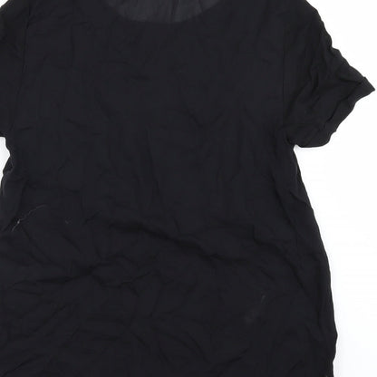 Womens UK Size 8 H&M Black Basic Blouse