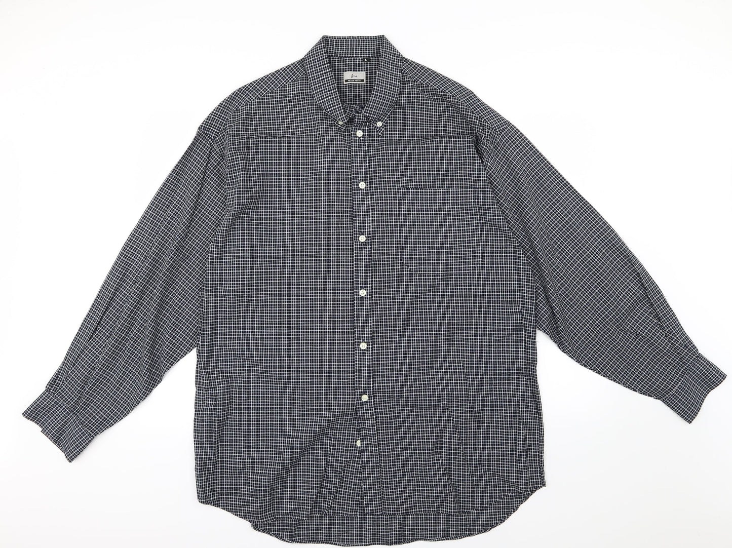 Mens UK Size L Peter Werth Blue  Button-Up Long Sleeve Casual Shirt
