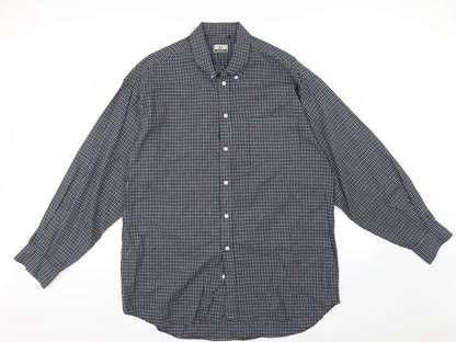 Mens UK Size L Peter Werth Blue  Button-Up Long Sleeve Casual Shirt