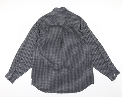 Mens UK Size L Peter Werth Blue  Button-Up Long Sleeve Casual Shirt