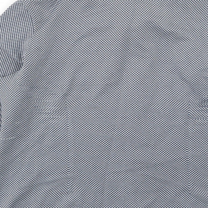 Womens UK Size 14 Preworn Blue Basic Button-Up