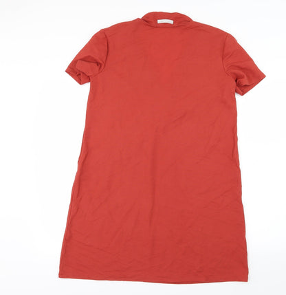 Zara Womens Red  Jersey T-Shirt Dress  Size M