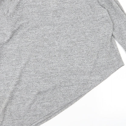 Ayanapa Womens Grey  Jersey Basic T-Shirt Size 12  - Aysemmetrical Hem