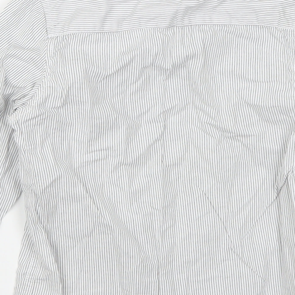 Rebel Boys Grey Striped  Basic Button-Up Size 7-8 Years