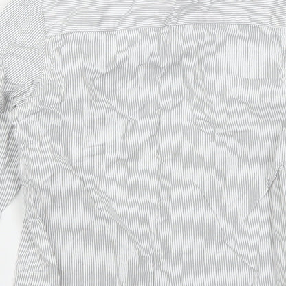 Rebel Boys Grey Striped  Basic Button-Up Size 7-8 Years