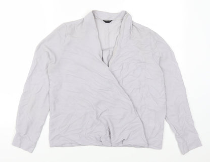 Womens UK Size 8 Topshop Grey Basic Blouse