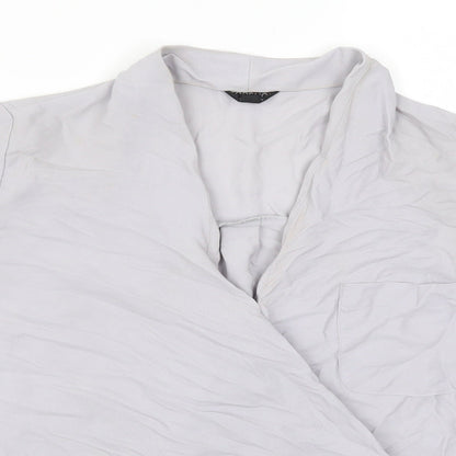Womens UK Size 8 Topshop Grey Basic Blouse